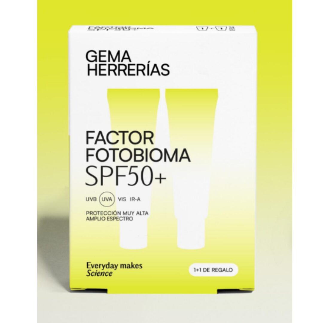 Gema Herrerías Factor Fotobioma FPS50+ protección muy alta 50 ml PACK 1+1