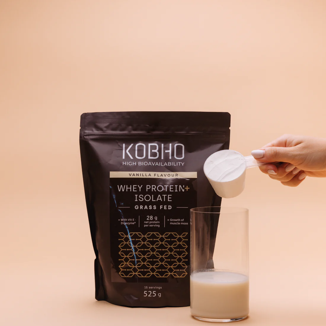 Kobho whey proteine isolated 525gr - Imagen 2